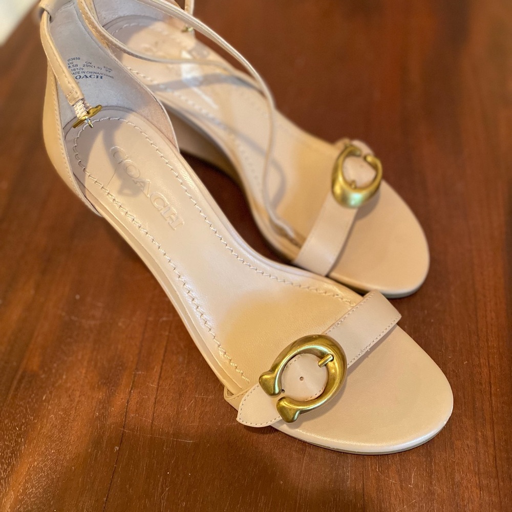 COACH Wedge Heel Sandals Size 8.5